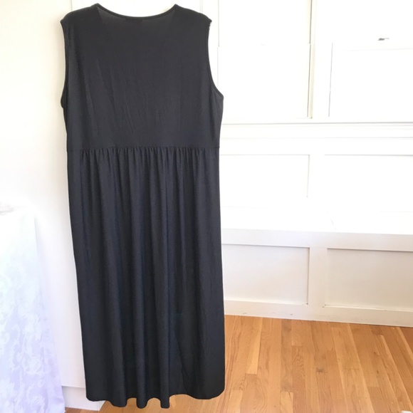 LILY By FIRMIANA Maxi Dress Black Sleeveless Hi Low Women’s Plus Size 24W 4X - Picture 11 of 16